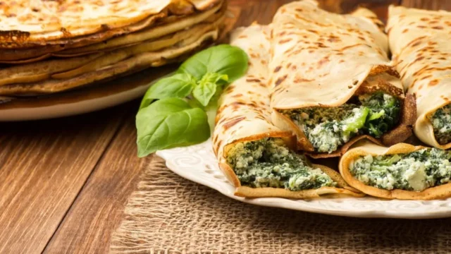 Creppes de ricota y espinaca, o acelga, en solo 5 simples pasos