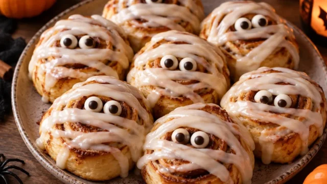 Rolls de canela para Halloween: la receta fácil y esponjosa con una decoración que sorprende