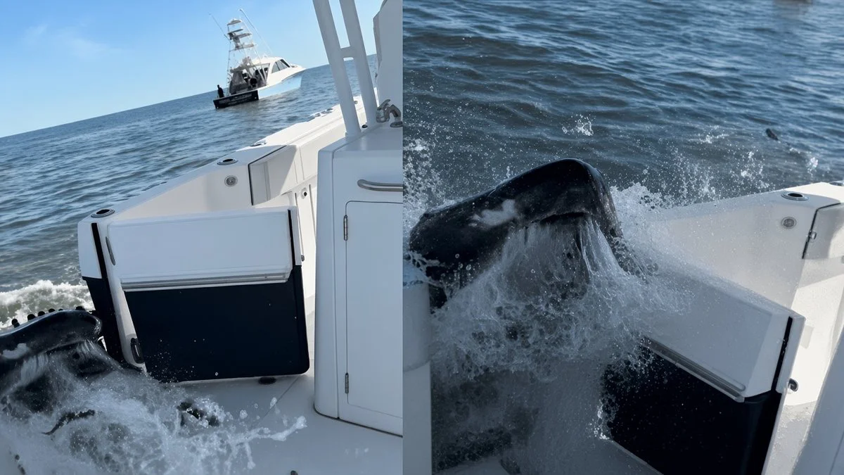 Una ballena jorobada de 36 toneladas chocó contra un barco pesquero en Long Island.