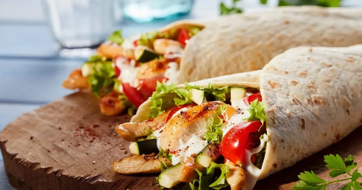 Cómo hacer unos wraps de pollo y verduras: una comida liviana que se resuelve en pocos minutos